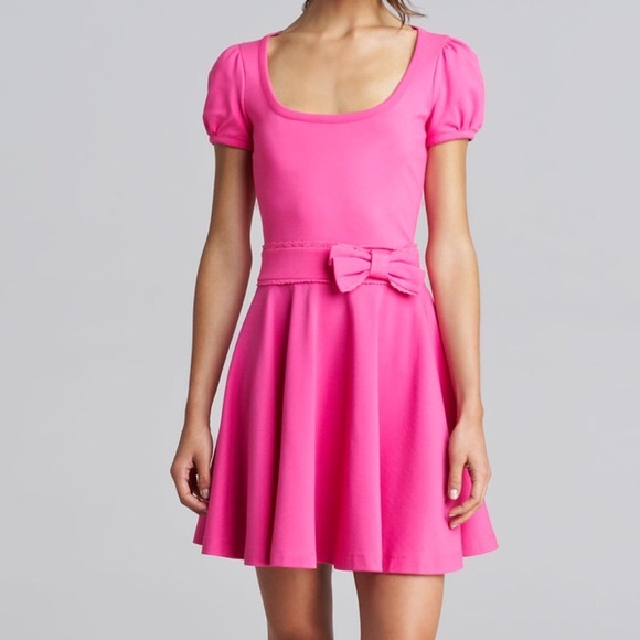 hot pink jersey dress